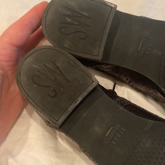 Stuart Weitzman metallic Oxford style brogues, 8.5 - Picture 5 of 6